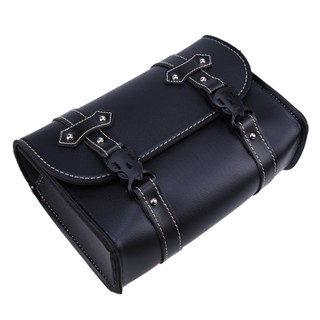 【Hot Style】กระเป๋าหนัง PU สีดํา คุณภาพสูง สําหรับรถจักรยานยนต์ Harley Cruiser Touring Saddlebag Bike