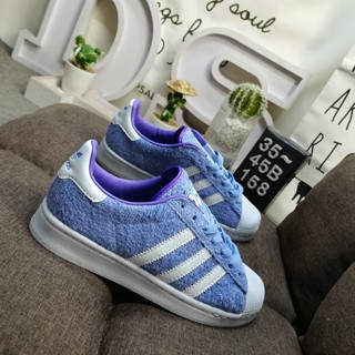 Adi Originals SUPERSTAR W shell head classic all-match รองเท้าผ้าใบลําลอง สีขาว ขนาดเล็ก เหมาะกับการเล่นกีฬา