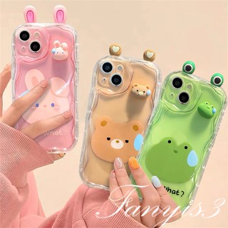 เคสโทรศัพท์มือถือ TPU นิ่ม ขอบโค้ง ลายตุ๊กตาหมี กบ 3D สําหรับ infinix Hot 20 20i 20Play Hot 12 11 10 9Play Note 30 Pro 12 Hot 30 30i 30Play Smart 7 5 2020 Smart 6 6Plus Hot 8 Lite