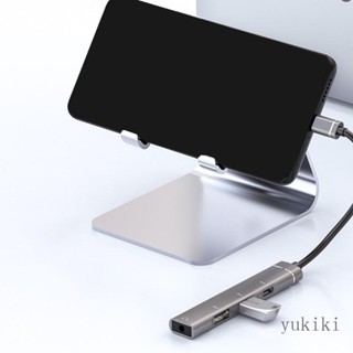 Kiki อะแดปเตอร์ฮับ Type-C เป็น 3 5 มม. USB2 0 TypeC 4 in 1