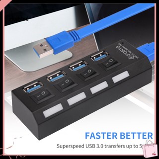 [Sy] เครื่องขยายสัญญาณ USB LED 4 USB30 ความเร็วสูง สําหรับคอมพิวเตอร์