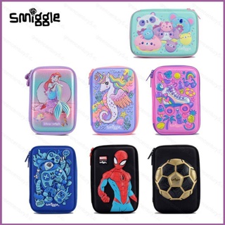 Cwc Smiggle กล่องดินสอ ลายการ์ตูนนางเงือก ยูนิคอร์น ความจุขนาดใหญ่ สามมิติ สําหรับนักเรียน