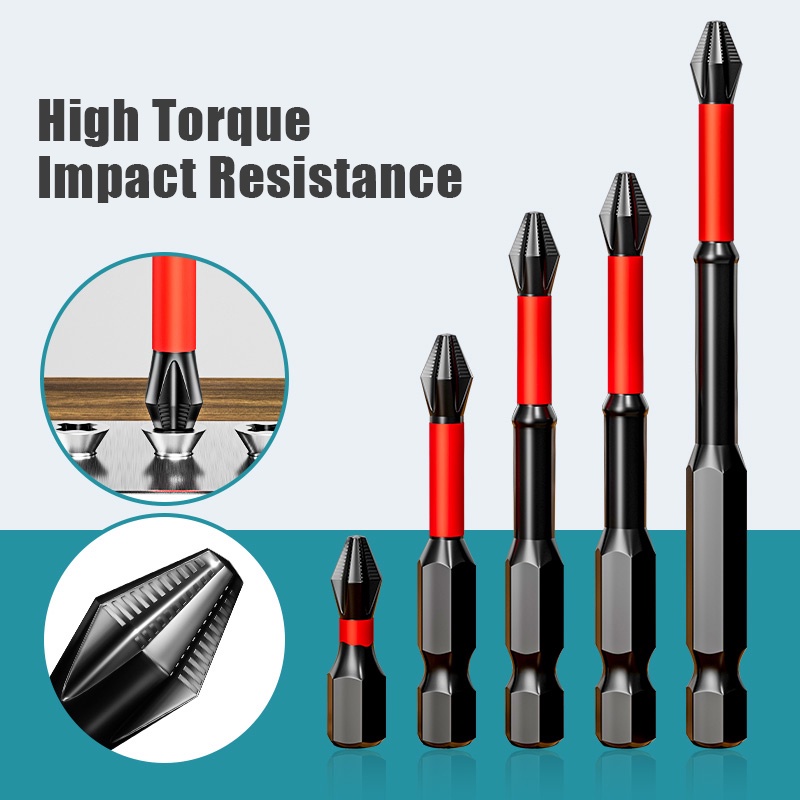 Non-slip Impact Batch Head Strong Magnetic Cross สกรูความแข็งสูงแรงบิดสูงกันน้ํา