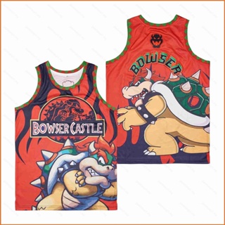 เสื้อกีฬาบาสเก็ตบอล ลายทีม fb Bowser The King Koopa สีดํา พลัสไซซ์ สําหรับผู้ชาย และผู้หญิง