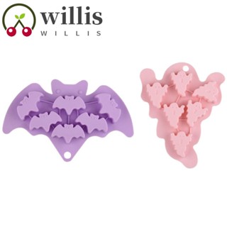 Willis แม่พิมพ์ช็อคโกแลต ค้างคาว ซิลิโคน รูปผี สร้างสรรค์ มินิ ไม่ติดฮาโลวีน