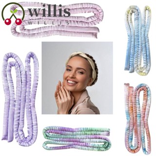 Willis เครื่องดัดผม ม้วนผม นุ่ม ที่มีสีสัน ทนต่อการสึกหรอ ไม่ใช้ความร้อน แท่งดัดผม ที่คาดผม ขี้เกียจ ใช้ซ้ําได้ ผ้าไหม ม้วนผม ไม่ใช้ความร้อน เครื่องมือจัดแต่งทรงผม