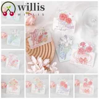 Willis การ์ดอวยพรปีใหม่ ลายช่อดอกไม้ Thank You 10 ชิ้น