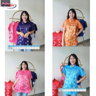 เสื้อโปโลพิมพ์ลาย Flower Collection ขนาด XS-3XL มีในสต็อก (รวมขนาดเด็ก 100-140 ซม.); มีสี่สีให้เลือก 🧡💙💜