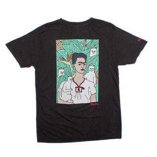 พร้อมส่ง เสื้อยืดแขนสั้น ลายแมว Ripndip Nermal Frida TEE ราคาถูก แนวสตรีท สําหรับคู่รัก 0831