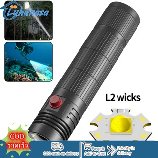 Lyn L2 ไฟฉายดําน้ํา 400-500 Lumens Light IPX8 กันน้ํา ควบคุมด้วยแม่เหล็ก