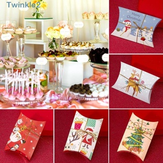 Twinkle กล่องของขวัญคริสต์มาส พิมพ์ลายกวาง สโนว์แมน 10 ชิ้น