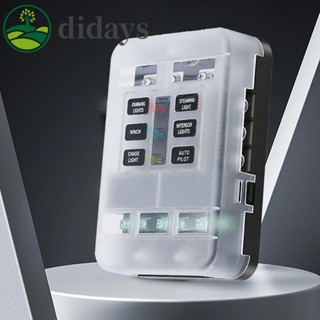 【DIDAYS Premium Products】บล็อกฟิวส์ใบมีด 6 ทาง 10V-24V สําหรับรถยนต์ รถบรรทุก เรือ