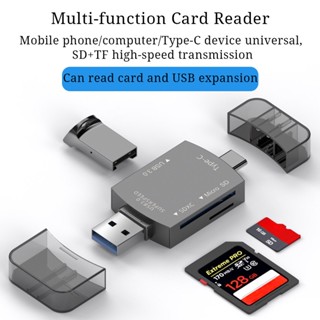 Otg 3 in 1 เครื่องอ่านการ์ด Type-C USB เป็น USB 3.0 SD TF อเนกประสงค์ 3 พอร์ต อุปกรณ์เสริม สําหรับแล็ปท็อป คอมพิวเตอร์