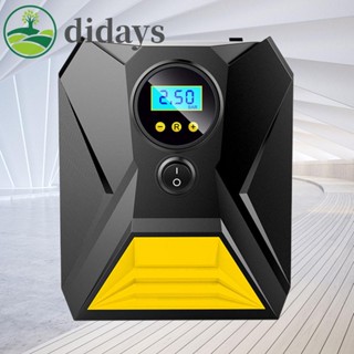 【DIDAYS Premium Products】เครื่องปั๊มลมยางรถยนต์ 12V 120W สําหรับรถจักรยานยนต์ จักรยาน และรถยนต์