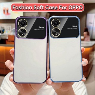 เคสโทรศัพท์มือถือแบบนิ่ม ใส กันกระแทก กันรอยกล้อง แฟชั่น สําหรับ OPPO A78 A58 2023 4G OPPOA78 5G A58 OPO A 78 NFC A98 A17 CPH2565