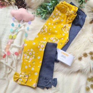 Gymboree Legging ลายดอกไม้ + สียีนส์