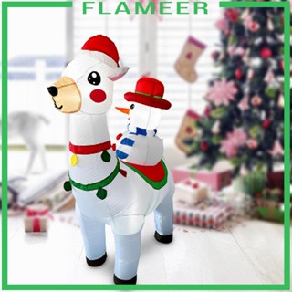 [Flameer] ตุ๊กตาหิมะ อัลปาก้า แบบเป่าลม 1.8 เมตร สําหรับตกแต่งสวน คริสต์มาส บ้าน