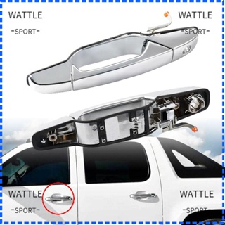 Wattle มือจับประตูรถยนต์ โครเมี่ยม ติดตั้งง่าย แบบเปลี่ยน สําหรับ Chevy Tahoe GMC Yukon Sierra 07-13