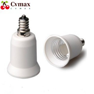 Cvmax อะแดปเตอร์แปลงหลอดไฟ E12 เป็น E27 ฐานหลอดไฟ 6A PBT ซ็อกเก็ตสกรู สีขาว 220V สําหรับหลอดไฟ LED ข้าวโพด