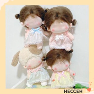 Hecceh เสื้อผ้าตุ๊กตา ผ้าฝ้าย แฮนด์เมด สีสันสดใส สําหรับตุ๊กตาไอดอล 10 ซม. 20 ซม.