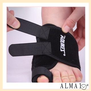 Alma Hallux Valgus เฝือกหนีบผมตรง ปรับขนาดได้ สีดํา OK ผ้าบรรเทาอาการปวดเท้า บรรเทาอาการปวดนิ้วเท้า ขนาดใหญ่