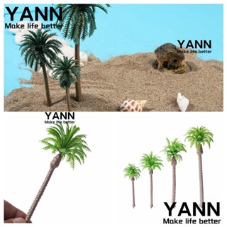 Yann1 โมเดลต้นปาล์ม สเกล Ho สําหรับตกแต่งภูมิทัศน์รถไฟ DIY 10 ชิ้น