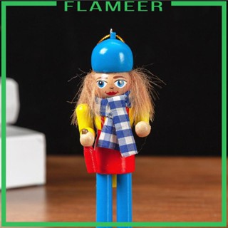 [Flameer] รูปปั้นทหาร วัสดุไม้ สําหรับตกแต่งเทศกาลคริสต์มาส 6 ชิ้น