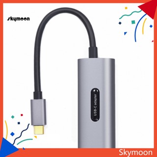 Skym* อะแดปเตอร์แปลงการ์ดรีดเดอร์ Type-C เป็น 4K HDMI เข้ากันได้กับ USB PD30 VGA Mini Hub 3 in 1