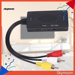 Skym* อะแดปเตอร์แปลงวิดีโอ AV เป็น HDMI ความละเอียดสูง เสถียร สําหรับเครื่องเล่น DVD