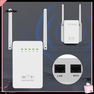 [Sy] เราเตอร์ WiFi ขยายเครือข่าย 300Mbps 2 เสาอากาศ แบบพกพา สีขาว สําหรับ Xiaomi TPLINK Tenda