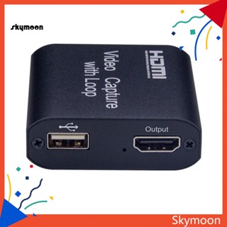 Skym* ดองเกิลการ์ดจับภาพวิดีโอ 4K HDMI เป็น USB20 1080P ความคมชัดสูง สําหรับเล่นเกม ถ่ายทอดสด