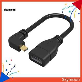 Skym* สายเคเบิลอะแดปเตอร์ขยาย Micro HDMI ตัวผู้ เป็นตัวเมีย 90 องศา 20 ซม. สําหรับ HDTV