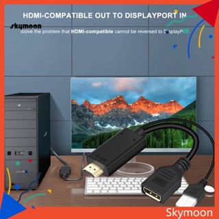 Skym* อะแดปเตอร์แปลงสายเคเบิ้ล PVC 4K 60Hz HDMI แบบพกพา สําหรับคอมพิวเตอร์ตั้งโต๊ะ