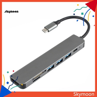 Skym* 7-in-1 อะแดปเตอร์ฮับ USB 30 เป็น USB-C 4K HDMI สําหรับคอมพิวเตอร์ แล็ปท็อป PC