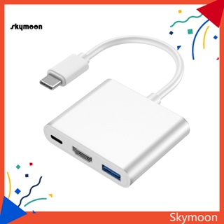 Skym* อะแดปเตอร์แปลงการ์ดรีดเดอร์ Type-C เป็น HDMI USB PD สําหรับ MacBook 4 in 1