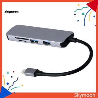 Skym* อะแดปเตอร์แปลงการ์ดรีดเดอร์ 5 in 1 3 USB 30 พอร์ต Type-c เป็น SD TF