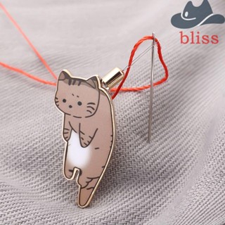 Bliss เข็มสนเข็ม ที่สนเข็ม ในครัวเรือน ทนทาน ปักครอสติช เย็บปักถักร้อย รูปการ์ตูนแมว