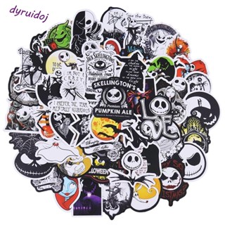 Dyruidoj1 สติกเกอร์ ลายการ์ตูนกราฟฟิตี้ The Nightmare Before Christmas DIY สําหรับติดตกแต่งตู้เย็น โน้ตบุ๊ก กระเป๋าเดินทาง กีตาร์ เครื่องเขียน