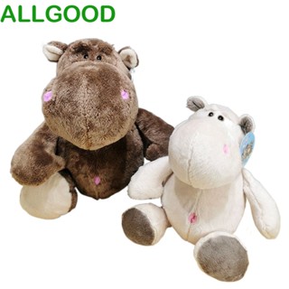 Allgoods ตุ๊กตาฮิปโป รูปสัตว์ป่า แบบนิ่ม ขนาด 25 ซม. 35 ซม. สําหรับตกแต่งบ้าน โต๊ะ