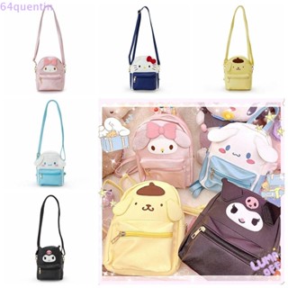 Quentin Kuromi กระเป๋าเป้สะพายหลัง หนัง PU กันน้ํา ลาย Cinnamoroll เรียบง่าย สําหรับนักเรียน