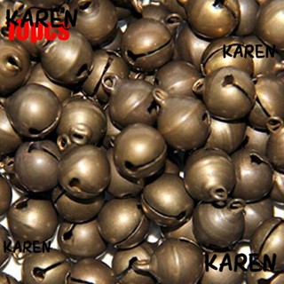 Karen กระดิ่งขนาดเล็ก สีบรอนซ์ สไตล์เรโทร สําหรับตกแต่งบ้าน สร้อยคอ สร้อยข้อมือ ต้นคริสต์มาส 10 ชิ้น