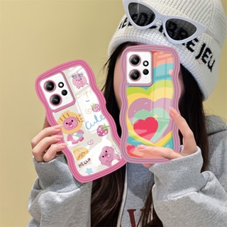 เคสโทรศัพท์มือถือ TPU ขอบลายหัวใจ หลากสี สําหรับ Redmi Note 12 Redmi A1 A2 10C 10A 9C 9T Note 11S 10 5G 10S 9S 8 Pro Xiaomi Poco M5S M3 X3 Pro NFC