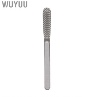 Wuyuu Stainless Steel Nail File Double Side Polished Portable Art Tool for Salon