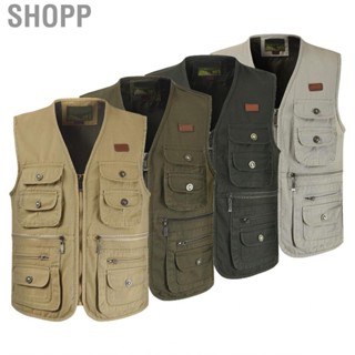 Shopp Cargo Vest  Cotton Soft Breathable  V Neck for Travel