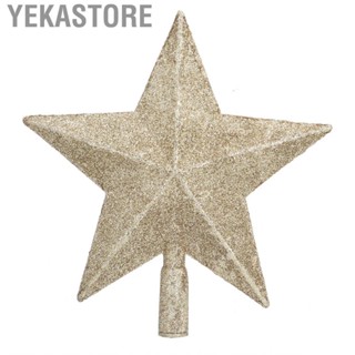 Yekastore Star Tree Topper Decorated Golden Light Weight Shiny Mini Christmas Toppers