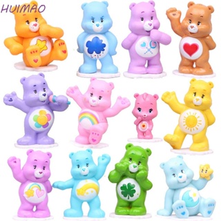 Huimao โมเดลตุ๊กตาหมี PVC สีรุ้ง สําหรับเก็บสะสม 12 ชิ้น ต่อชุด