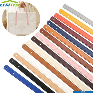 Uniis สายคล้องกระเป๋า หนัง PU ถอดเปลี่ยนได้ สีพื้น แฟชั่น สําหรับกระเป๋า DIY 3 ชิ้น