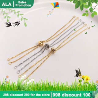 【🏭เครื่องประดับ DIY🏭】สร้อยข้อมือ ทอง 18K 14k พร้อมลูกปัดซิลิโคน ปรับได้ สไตล์เกาหลี DIY