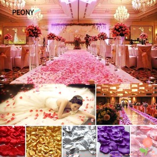 Peonypavilion กลีบดอกกุหลาบผ้าไหม 200 500 1000 ชิ้น สําหรับตกแต่งโต๊ะ DIY