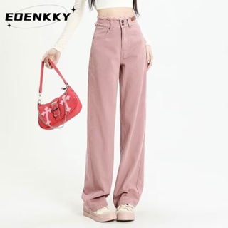 EOENKKY  กางเกงขายาว กางเกงยีสน์ผู้หญิง ทรงหลวม ๆ ตรง Retro Hip Hop Pants 2023 NEW Style  พิเศษ ins สบาย Trendy A97L8RZ 36Z230909